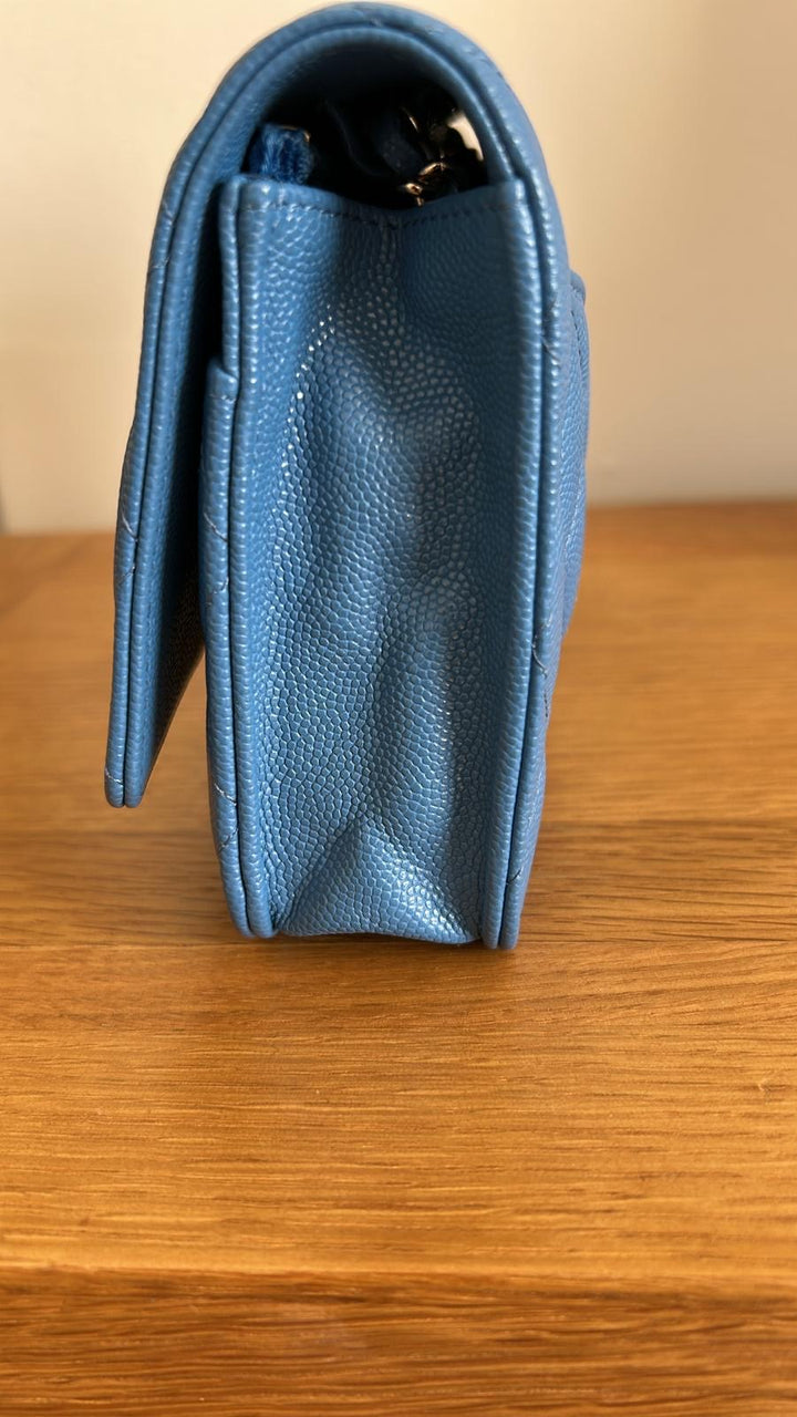 CHANEL series 30 Blue Jean Caviar LGHW Classic Wallet On Chain (WOC) 2020