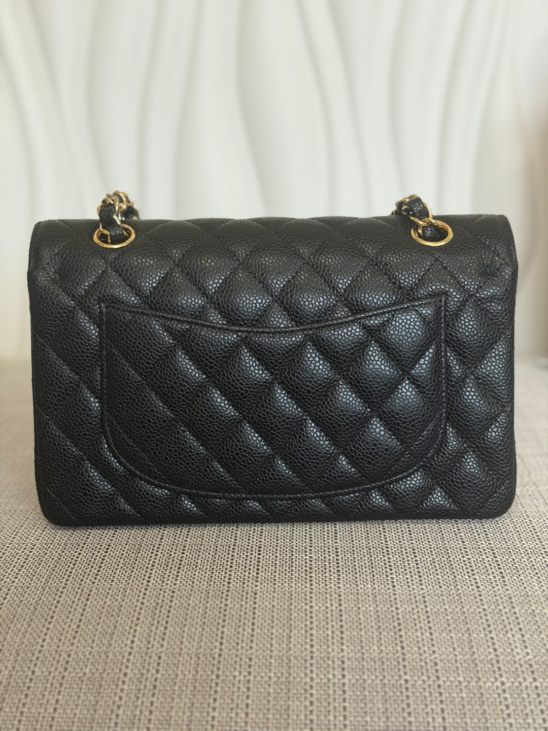CHANEL Black Caviar GHW SMALL Timeless Classic Double Flap Bag 2022
