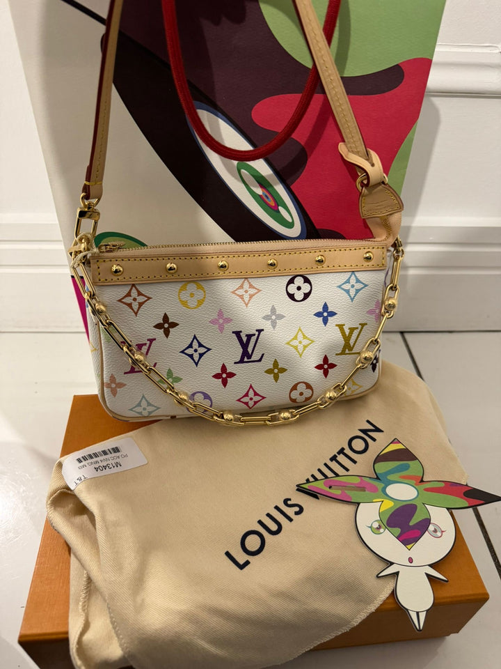 LOUIS VUITTON LV x TM Multicolor Monogram Pochette Accessoires Blanc/White