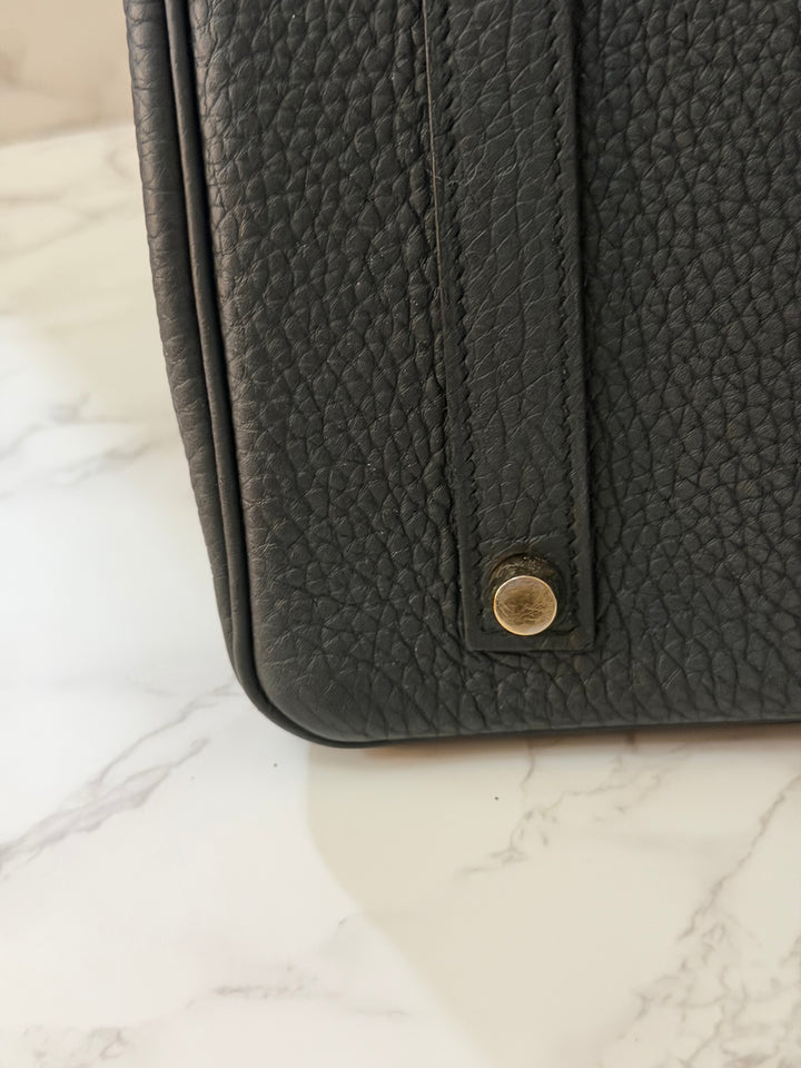 Hermes Birkin 35 Noir Black Togo Leather GHW Stamp T 2015