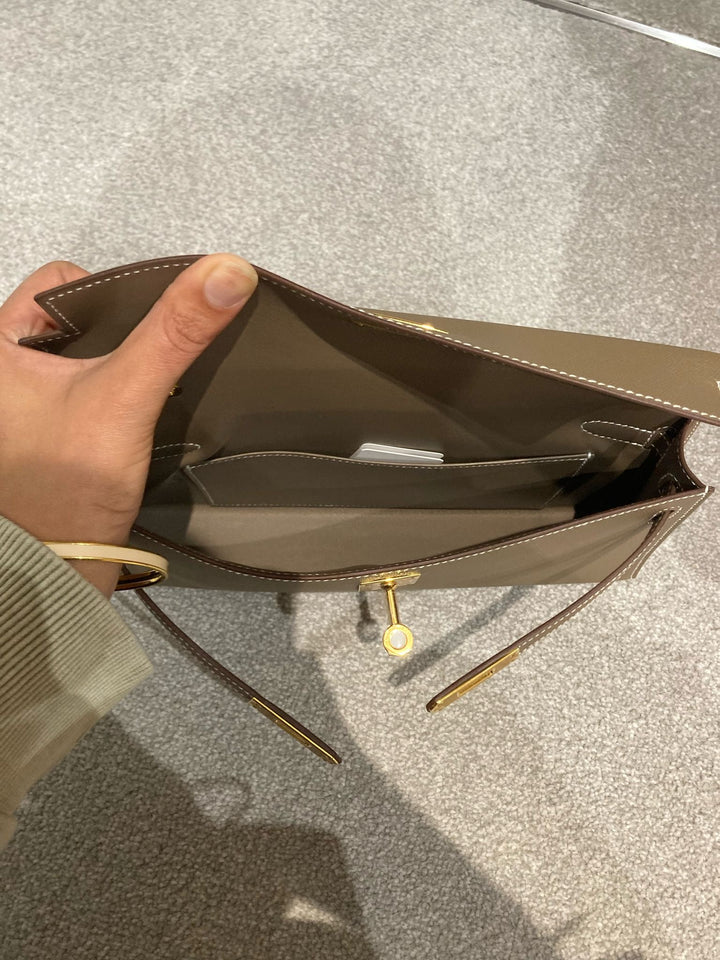 Hermes Kelly Elan EtoupeVeau Madame Leather GHW Stamp Z (2025)