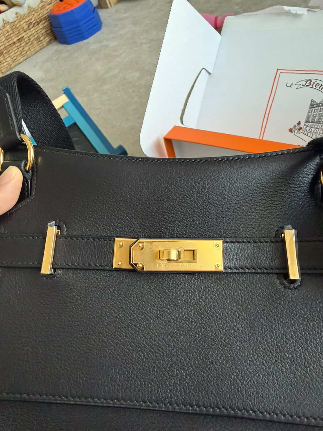 Hermes Mini Jypsiere in Black evercolor calf skin GHW