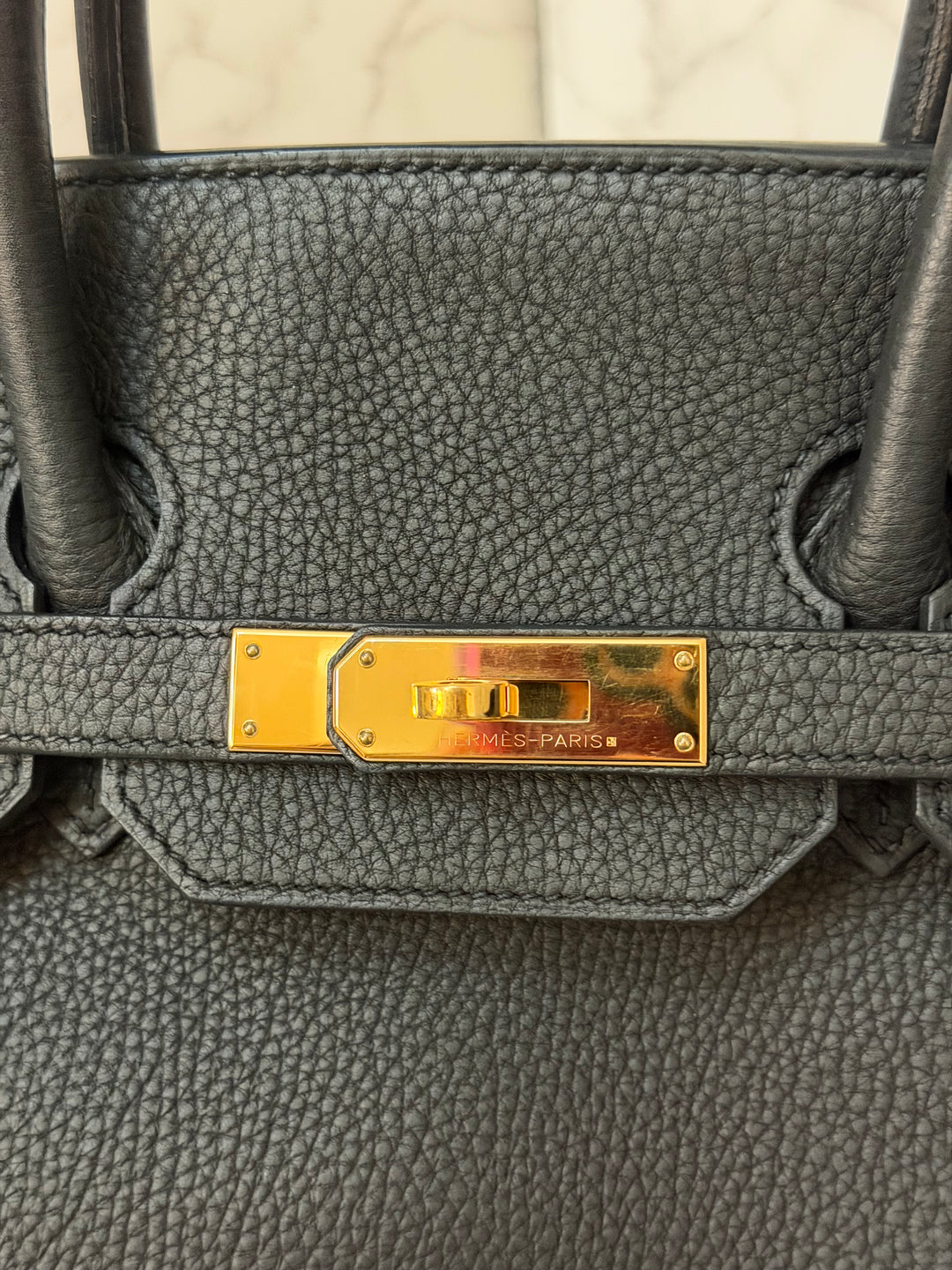 Hermes Birkin 35 Noir Black Togo Leather GHW Stamp T 2015