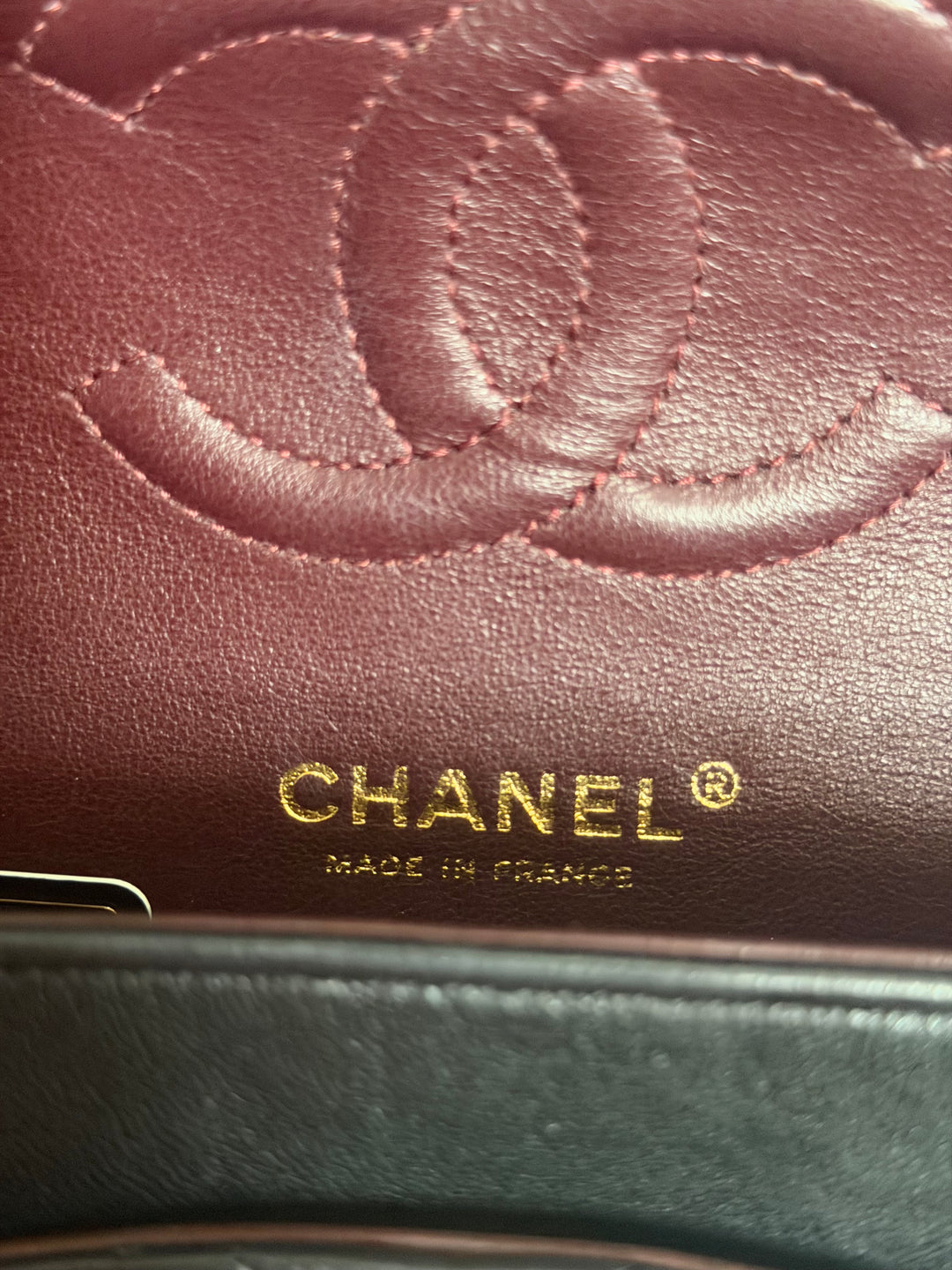 CHANEL series 14 Black Lambskin GHW Medium ML Timeless Classic Double Flap Bag 2011