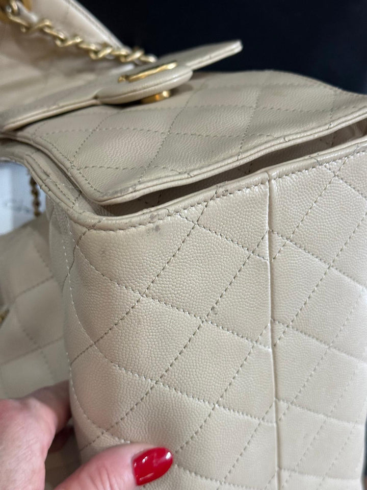 CHANEL Beige Caviar Aged GHW 25 Hobo Bag size SMALL 2025 25S collection