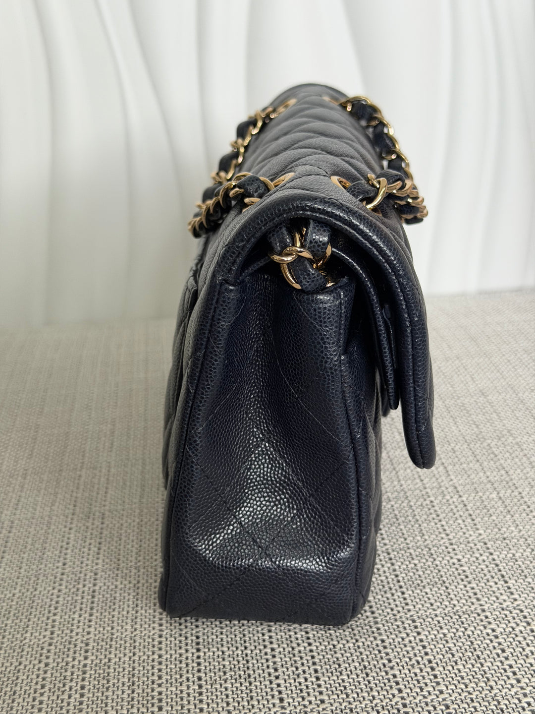 CHANEL series 30 Dark Navy Caviar LGHW Small Timeless Classic Double Flap Bag 2020