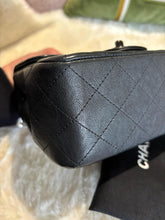 Load image into Gallery viewer, Chanel 16S 2016 Spring/Summer Collection series 23 Black Calf skin So Black Hardware Square Mini Flap Bag

