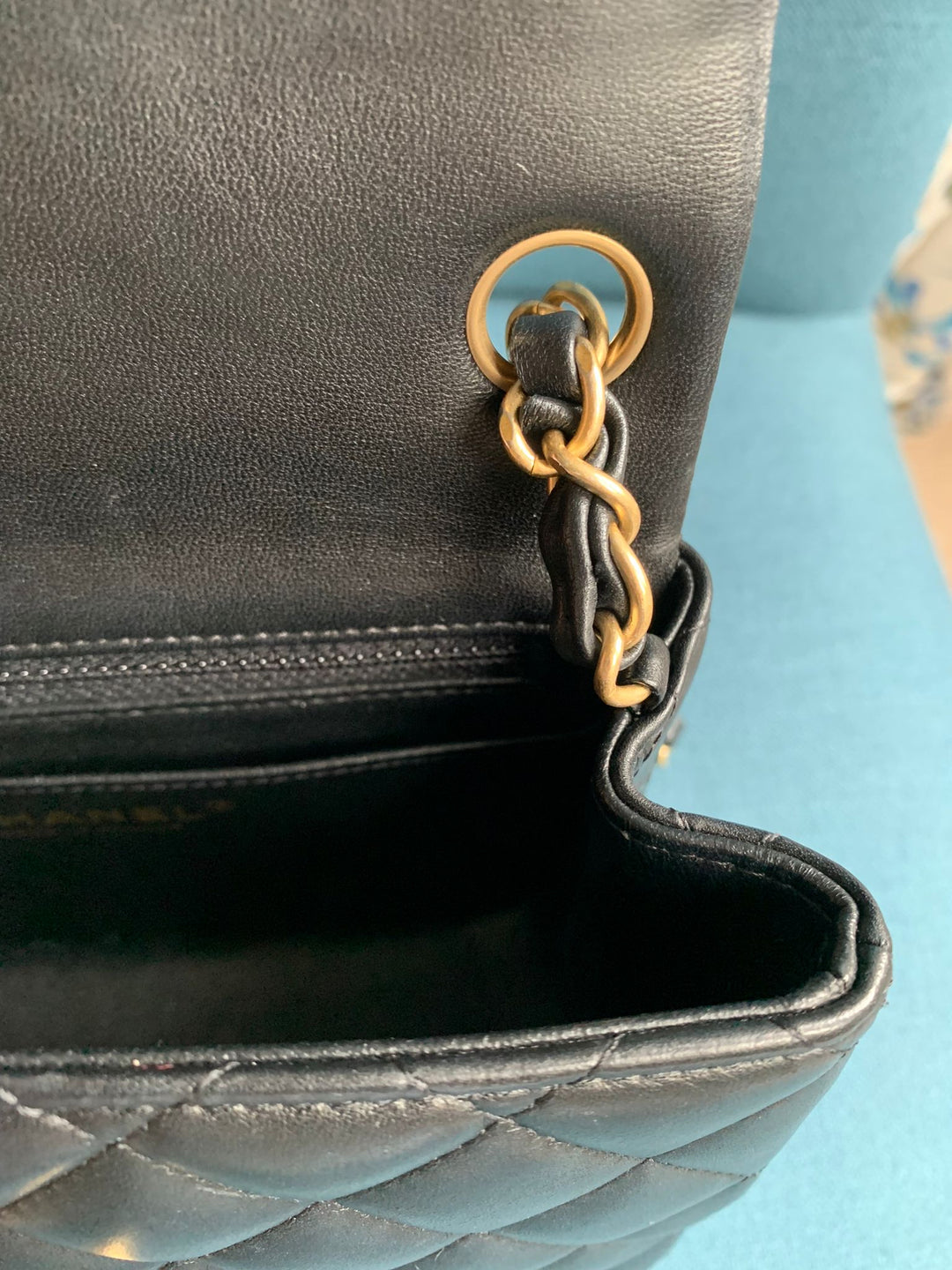 Chanel series 27 Black Lambskin LGHW Square Mini Flap Bag