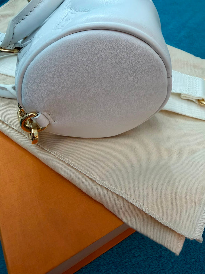 LOUIS VUITTON Papillon BB in Snow Emprinte Leather
