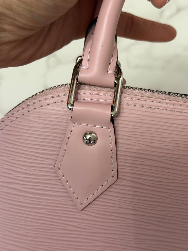LOUIS VUITTON LV Alma BB in Rose Ballerine Epi Leather with Shiny Silver Hardware 2017