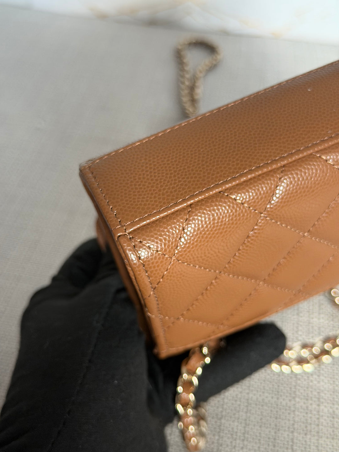 CHANEL 26P Brown Caviar LGHW Top Handle Vanity 2026