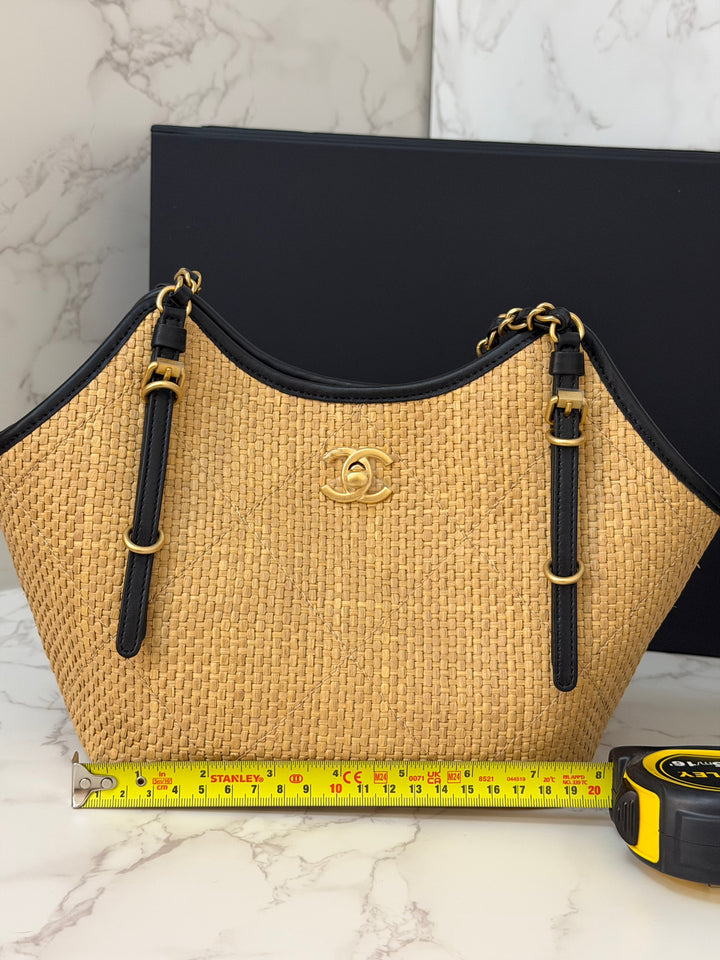 CHANEL 25K Raffia Small Tote Bag 2025