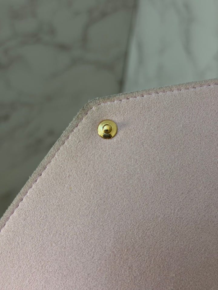 LOUIS VUITTON LV Pochette Felicie 2022 Pink/Beige/Yellow Emprinte Leather