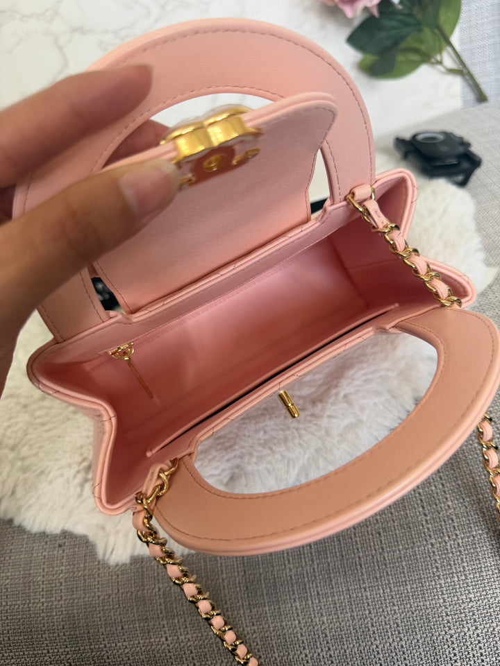CHANEL 26B Light Pink Calf Skin Kelly Shopping Bag size Small 19 cms 2026
