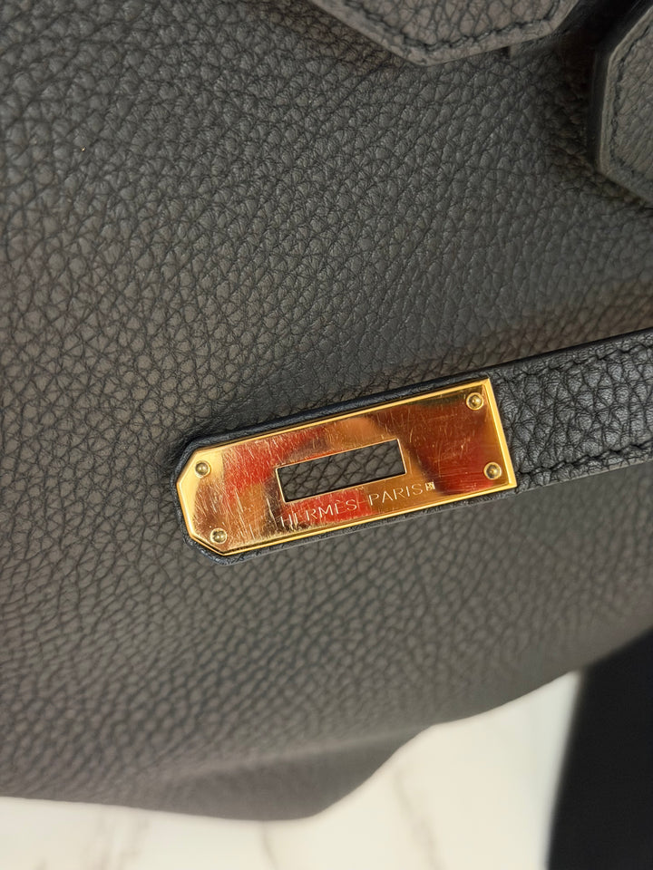 Hermes Birkin 35 Noir Black Togo Leather GHW Stamp T 2015