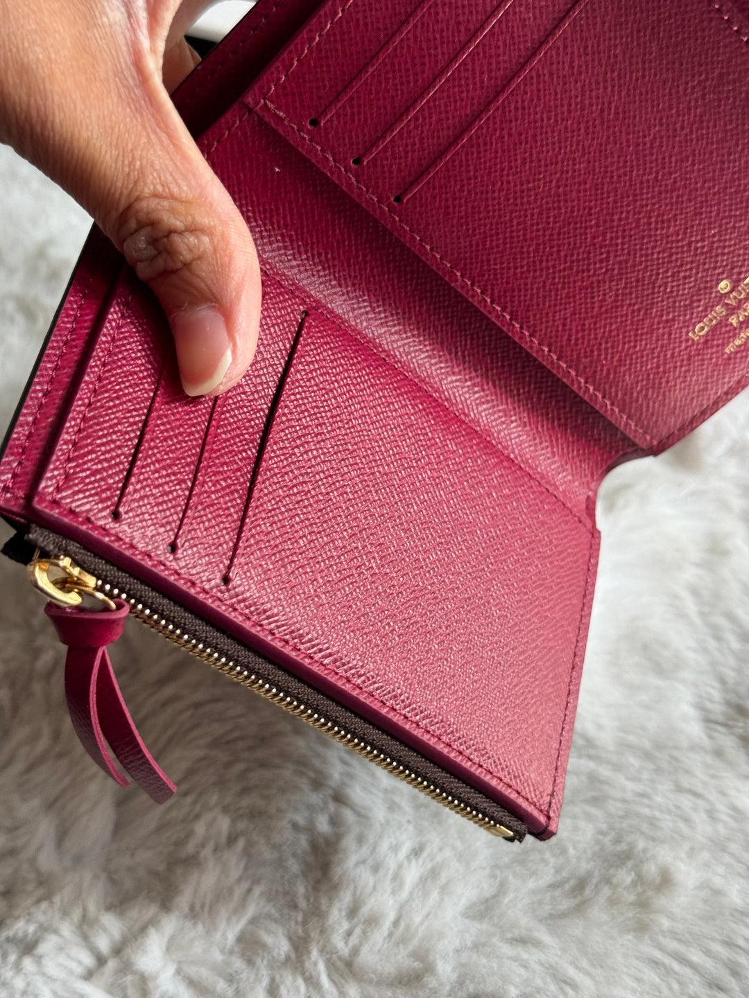 Louis Vuitton Victorine Wallet in Fuchsia Momogram Canvas