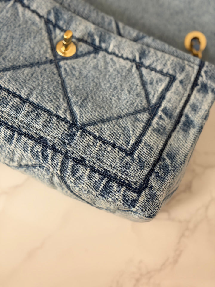 CHANEL 25K collection 2025 Blue Denim Large Flap Bag
