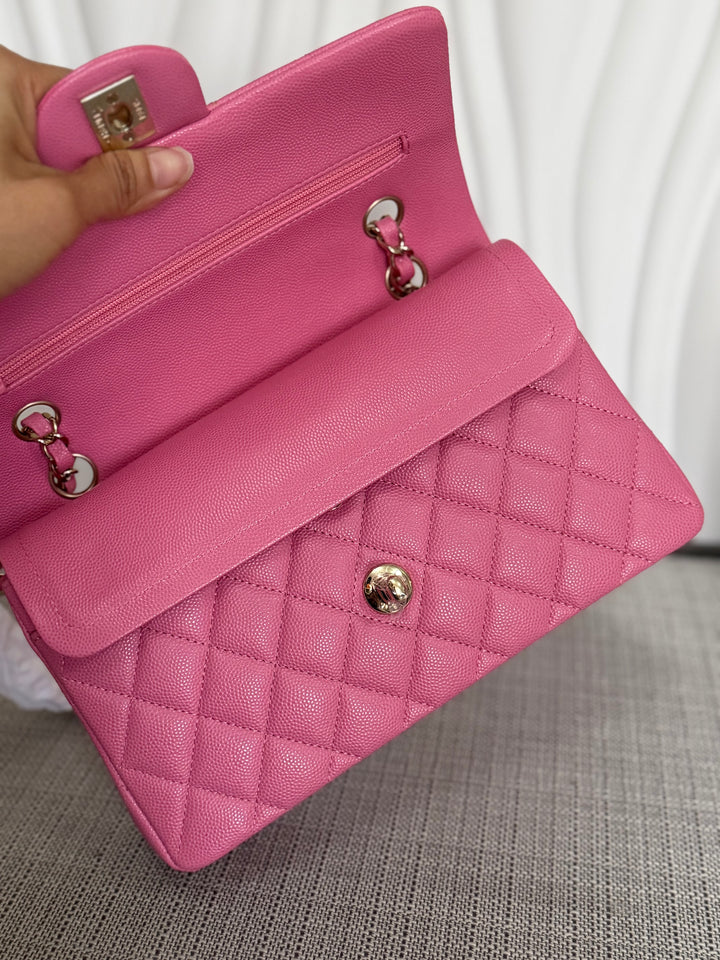 CHANEL series 31 21P Collection Pink Caviar LGHW Small Timeless Classic Double Flap Bag