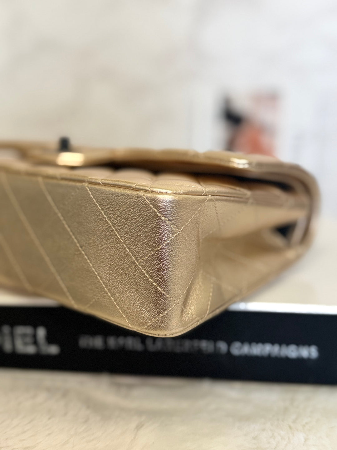 CHANEL series 31 Gold Metallic Lambskin So Black Hardware Medium ML timeless Classic Double Flap Bag 2020/2021