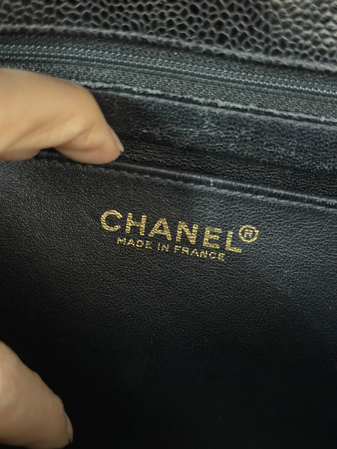 Chanel Series 7 24K GHW Black Caviar Vintage Jumbo Single Flap Bag 2008/2009