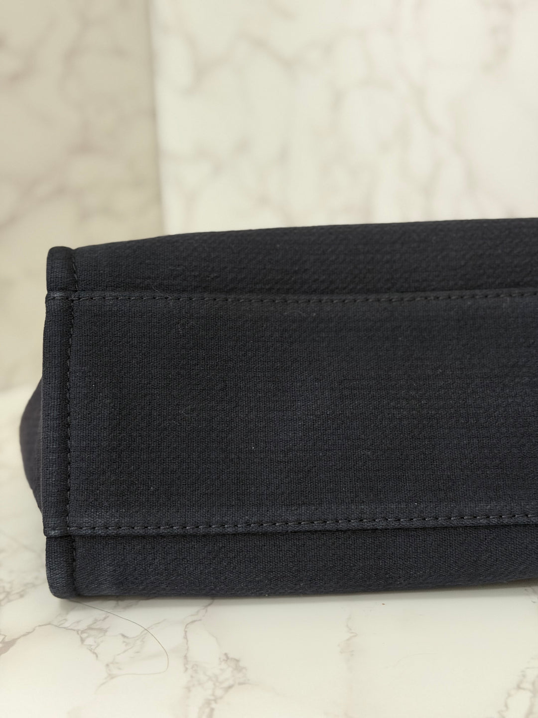 CHANEL 22B 2022 Black Tweed Deauville Tote size Small with Top Handle LGHW and Detachable Pouch