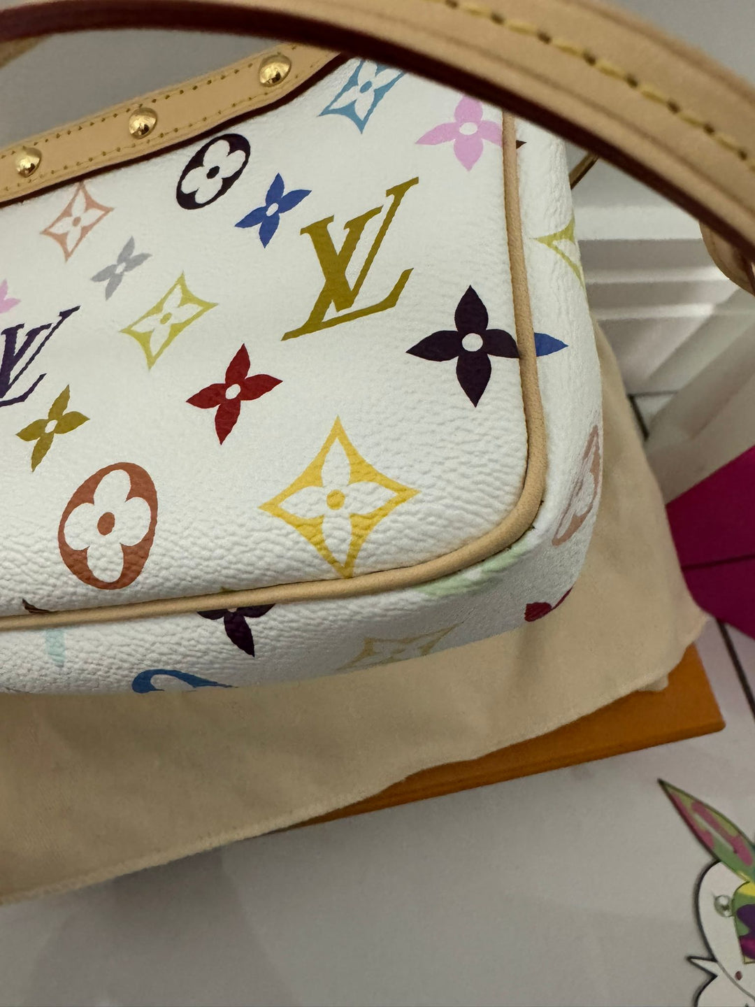 LOUIS VUITTON LV x TM Multicolor Monogram Pochette Accessoires Blanc/White