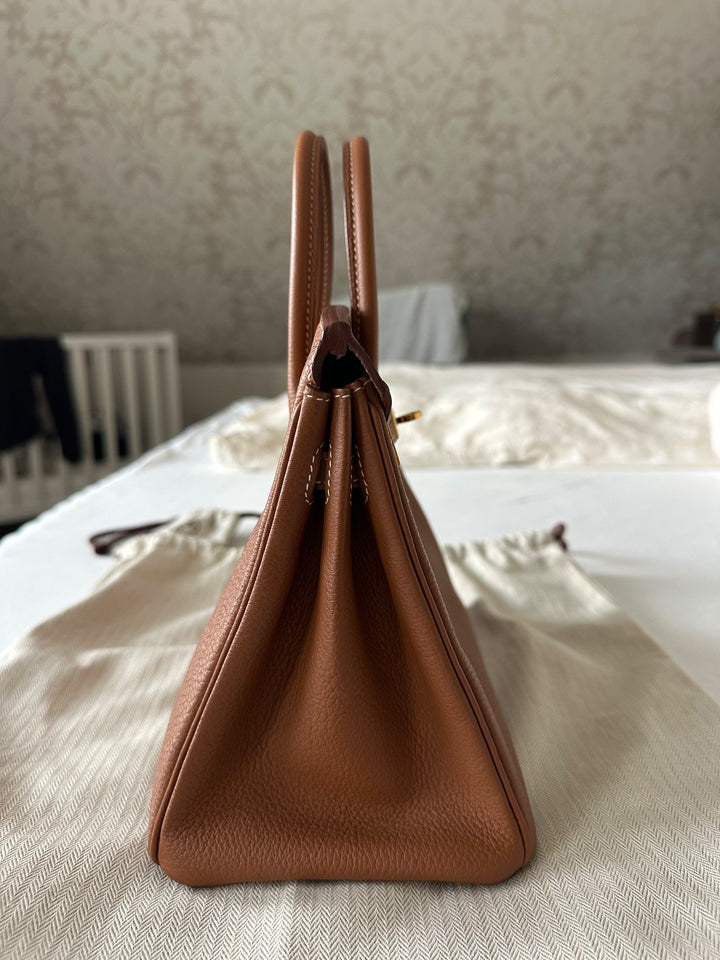 WA/Email to Purchase only- HERMÈS Gold Togo Leather with GHW Birkin 25 Stamp X 2016