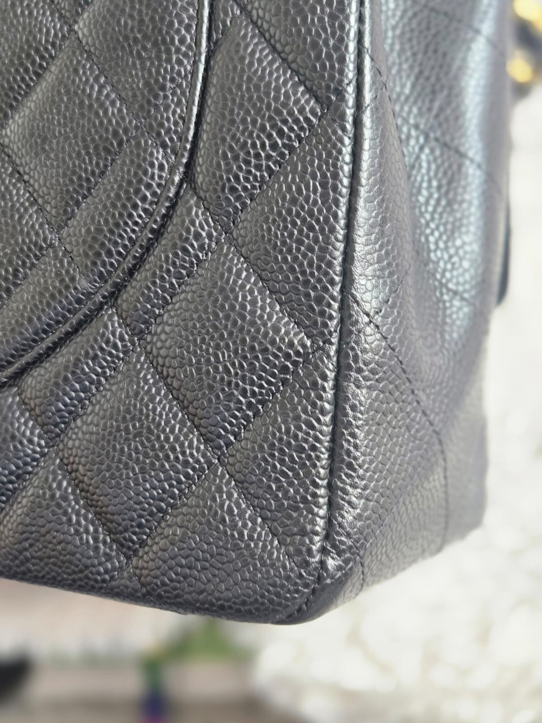 Chanel series 13 2010 Black Caviar Maxi Single Flap Bag with GHW