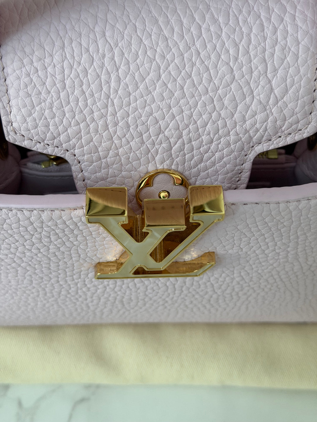 LOUIS VUITTON LV Mini Capucines In Guimauve Marshmallow Pink