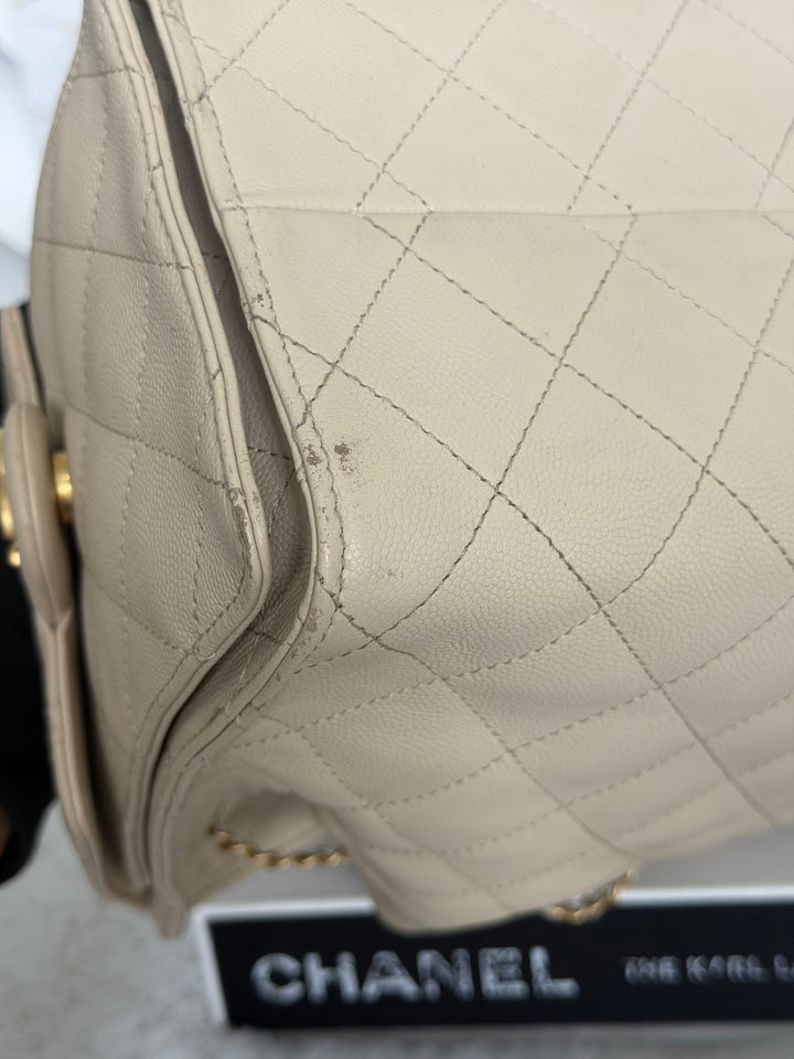 CHANEL Beige Caviar Aged GHW 25 Hobo Bag size SMALL 2025 25S collection