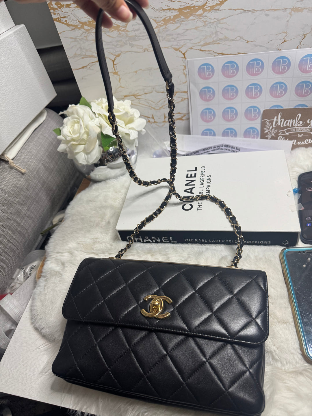 Chanel series 29 (2019) Black Lambskin LGHW Trendy CC Shoulder Flap Bag
