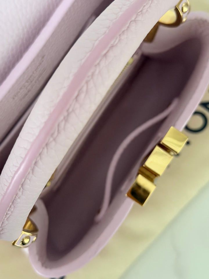 LOUIS VUITTON LV Mini Capucines In Guimauve Marshmallow Pink