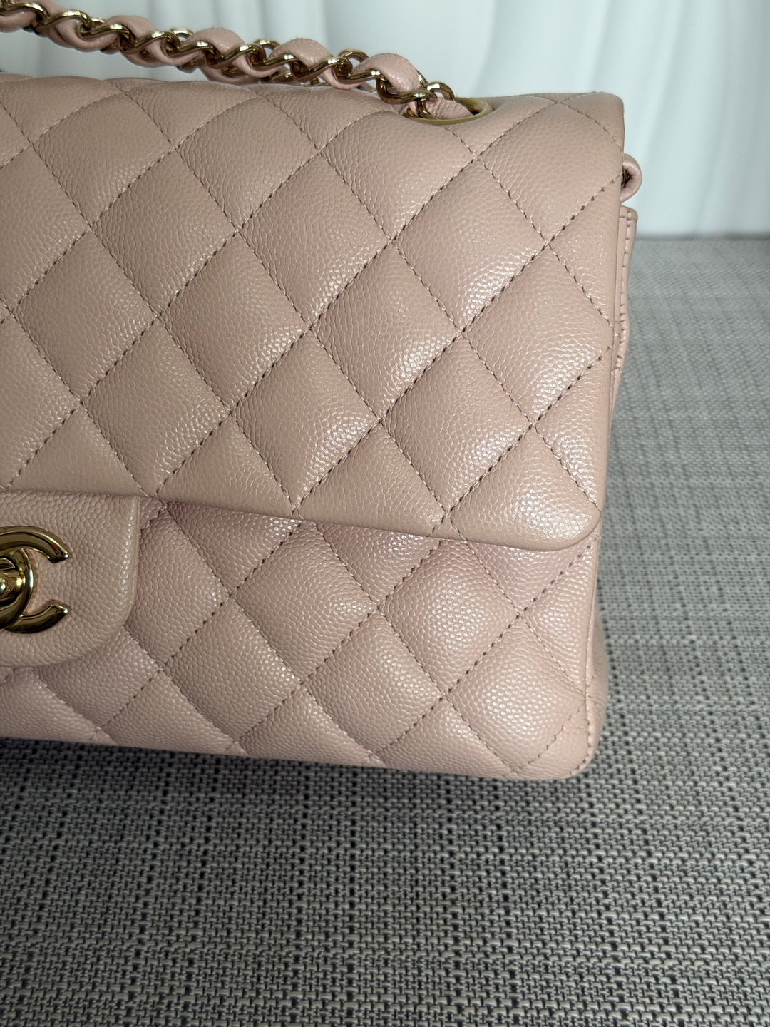 CHANEL 21C 2021 Rose Clair Caviar LGHW Medium ML 11.12 Timeless Classic Double Flap Bag