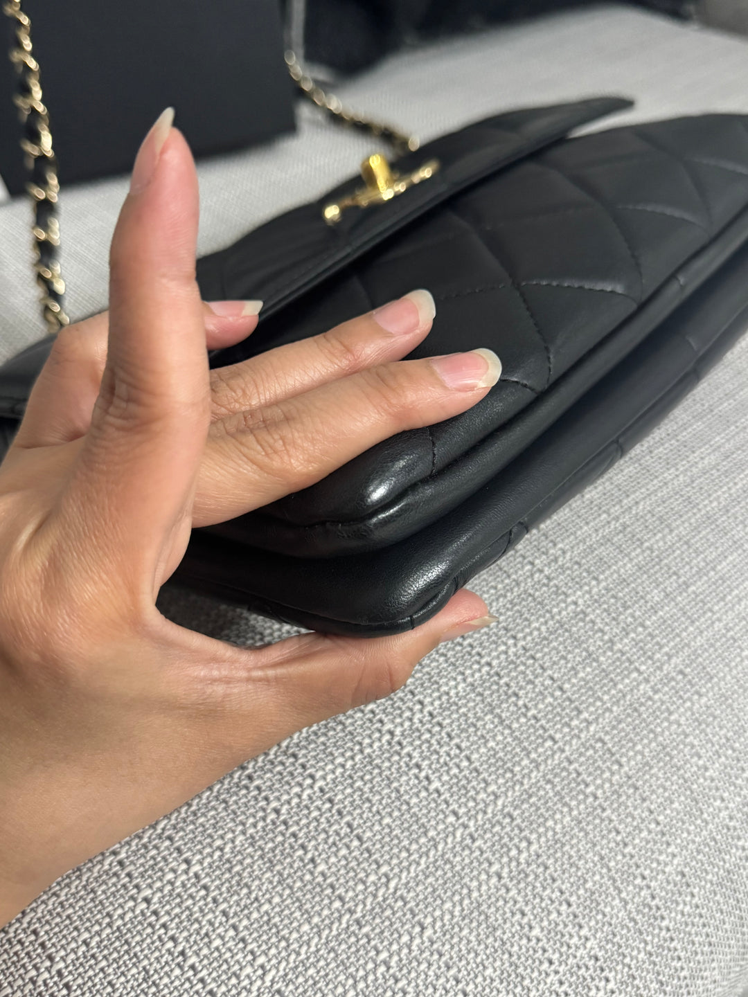 Chanel series 29 (2019) Black Lambskin LGHW Trendy CC Shoulder Flap Bag