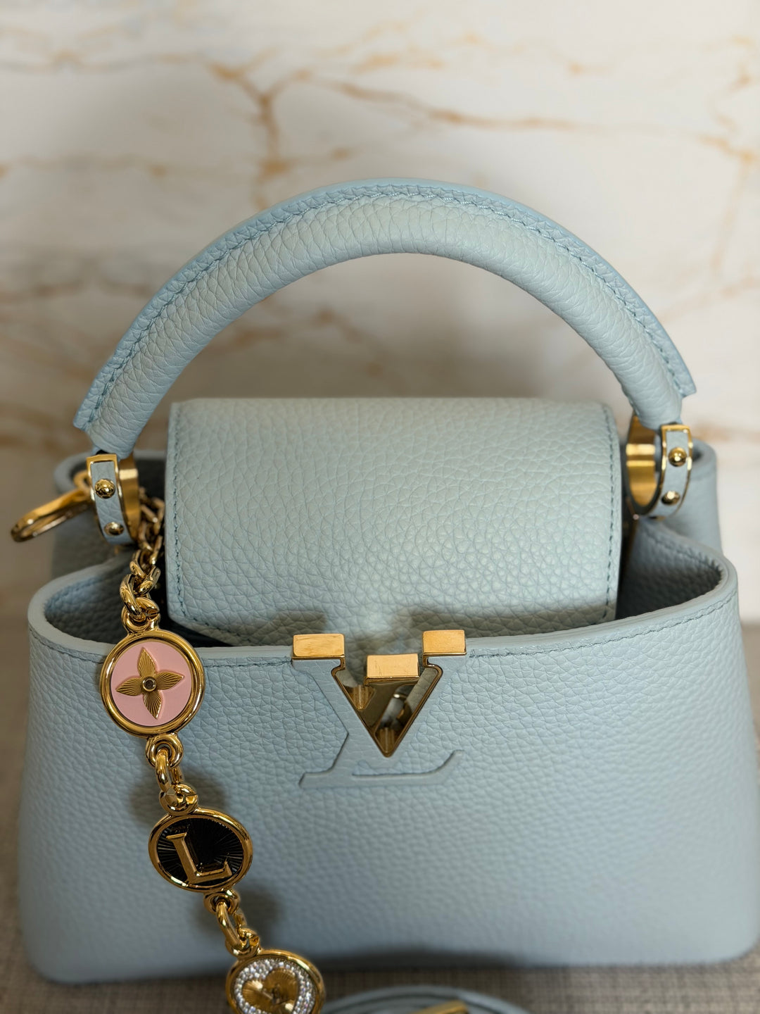 LOUIS VUITTON LV Capucines BB Light Blue 2025