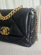 Load image into Gallery viewer, CHANEL 19 Size Small Black Lambskin Mixed Hardware Flap bag with Top Handle
