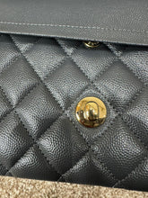 Load image into Gallery viewer, CHANEL 21B 2021 Dark Grey Caviar LGHW Medium ML Timeless Classic Double Flap Bag
