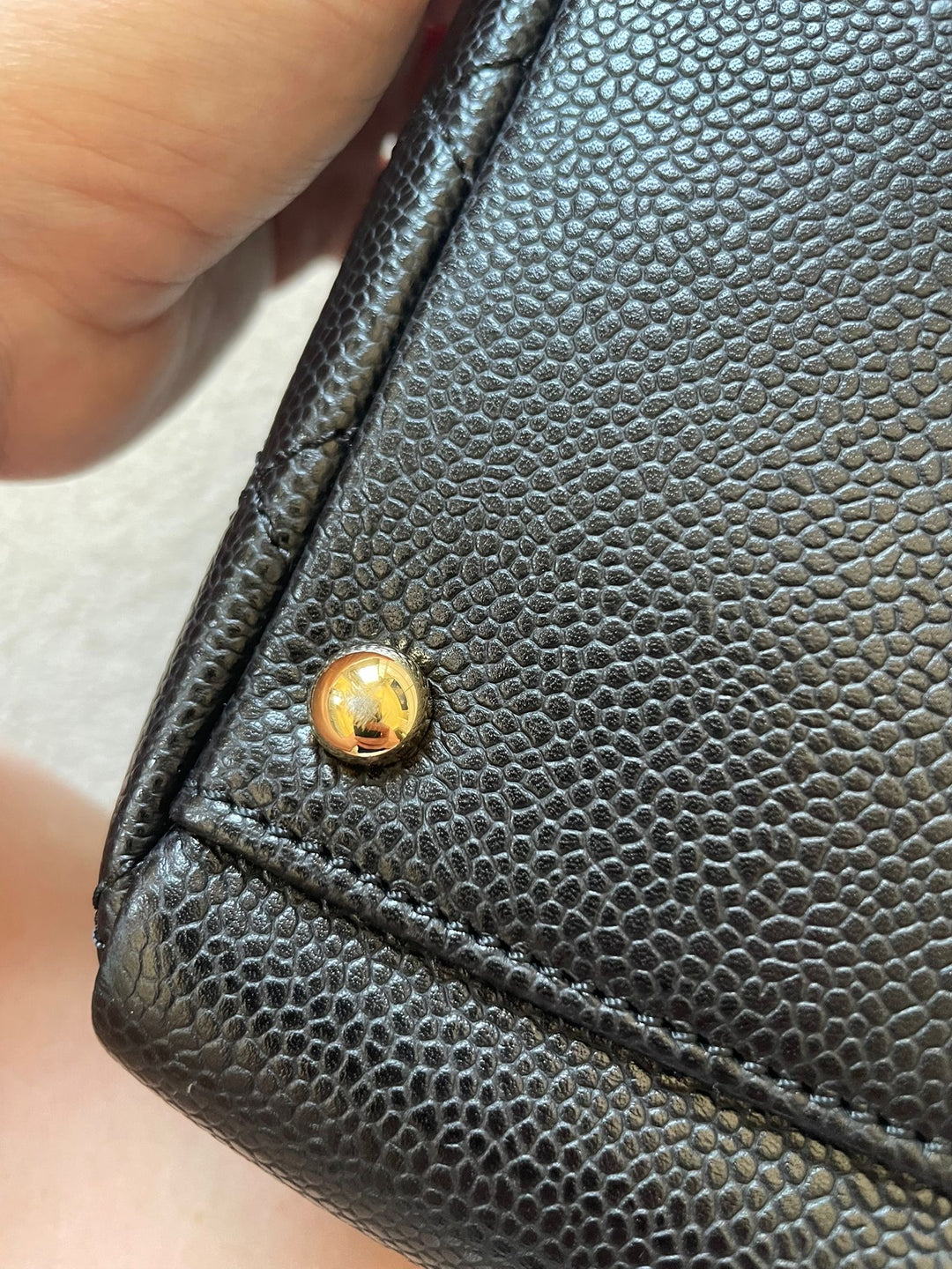 Petite Timeless Tote (PTT) in Black caviar GHW series 14 2011