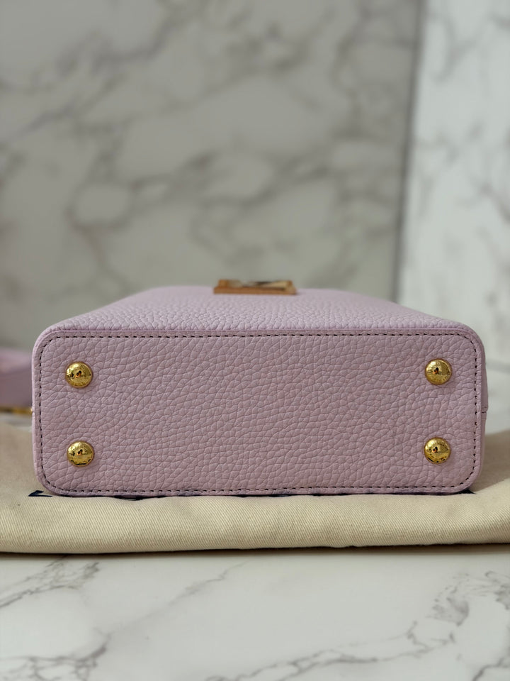 LOUIS VUITTON LV Mini Capucines In Guimauve Marshmallow Pink