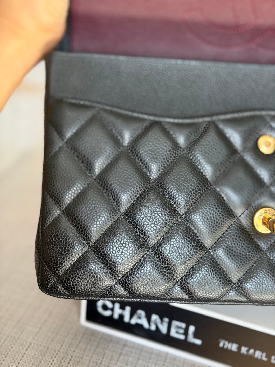 CHANEL series 15 Black Caviar GHW Jumbo Timeless Classic Double Flap Bag 2011