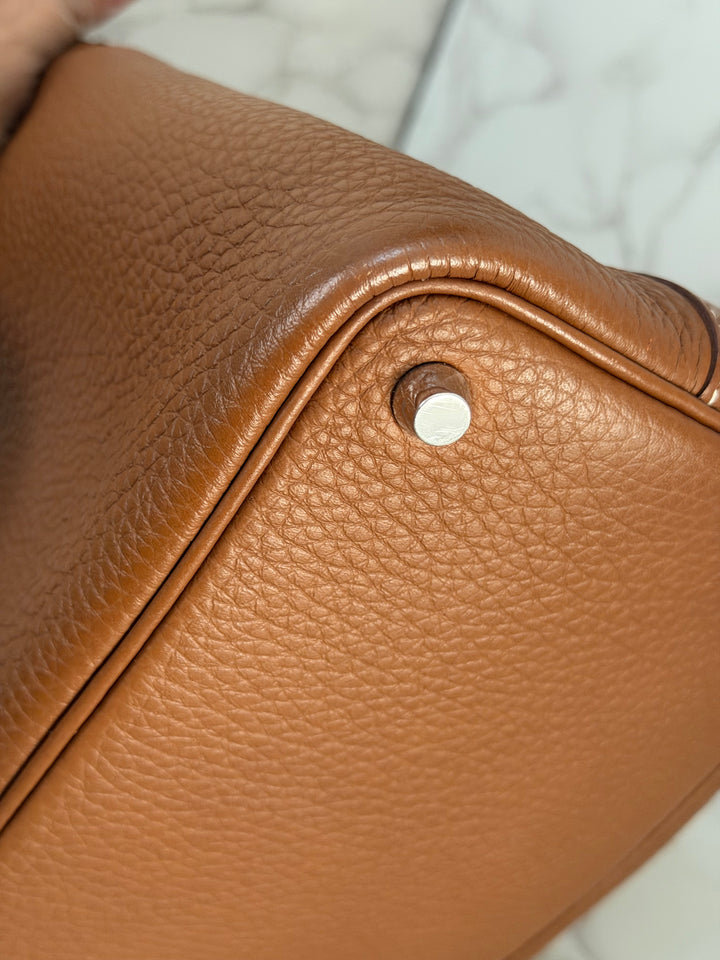 HERMES Picotin 18 Lock Bag in Gold Cle Leather PHW Stamp U 2022