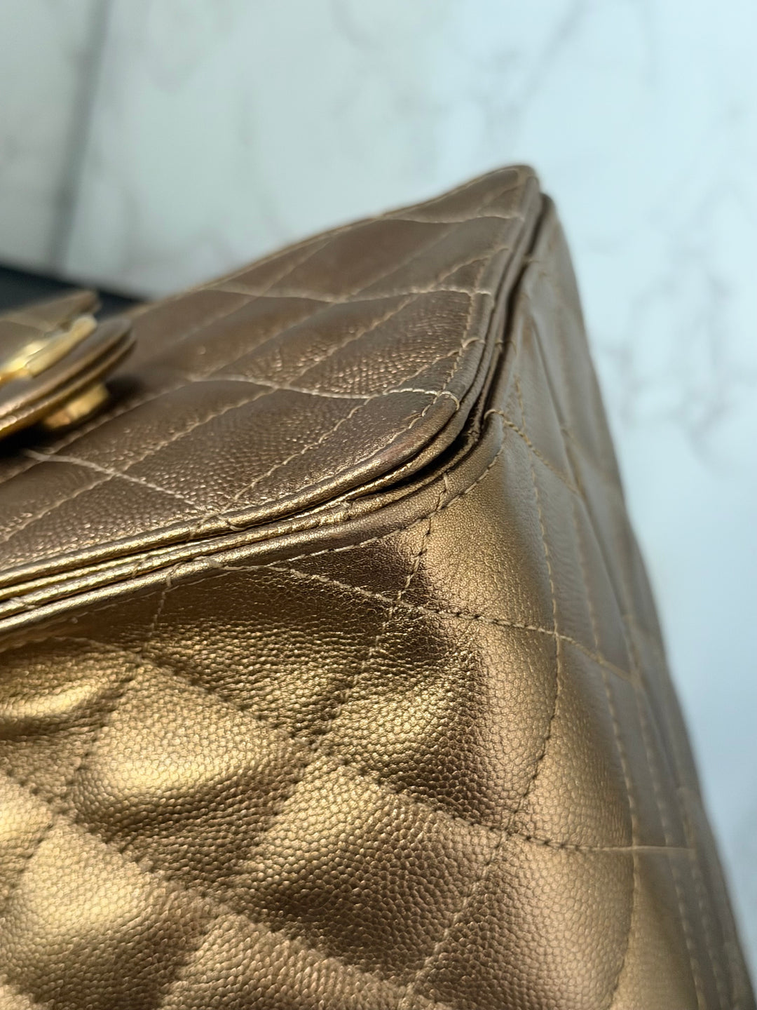 CHANEL 25A 2025 Bronze Caviar aged GHW 25 Hobo Bag size Small