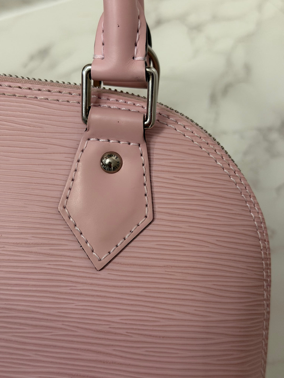 LOUIS VUITTON LV Alma BB in Rose Ballerine Epi Leather with Shiny Silver Hardware 2017