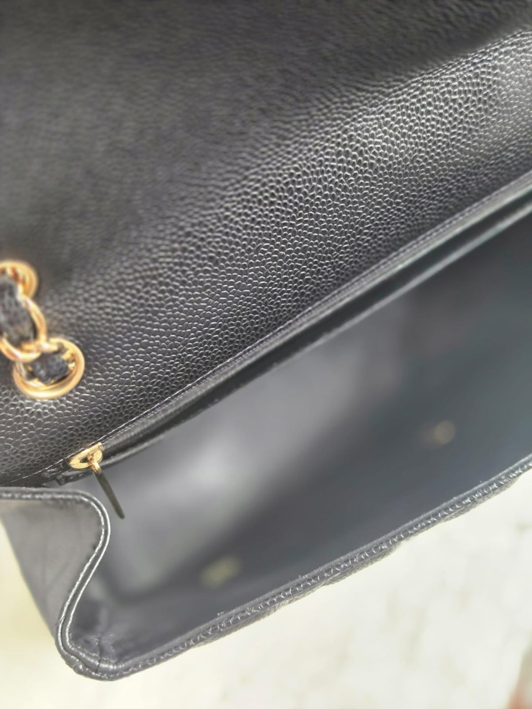 Chanel series 13 2010 Black Caviar Maxi Single Flap Bag with GHW