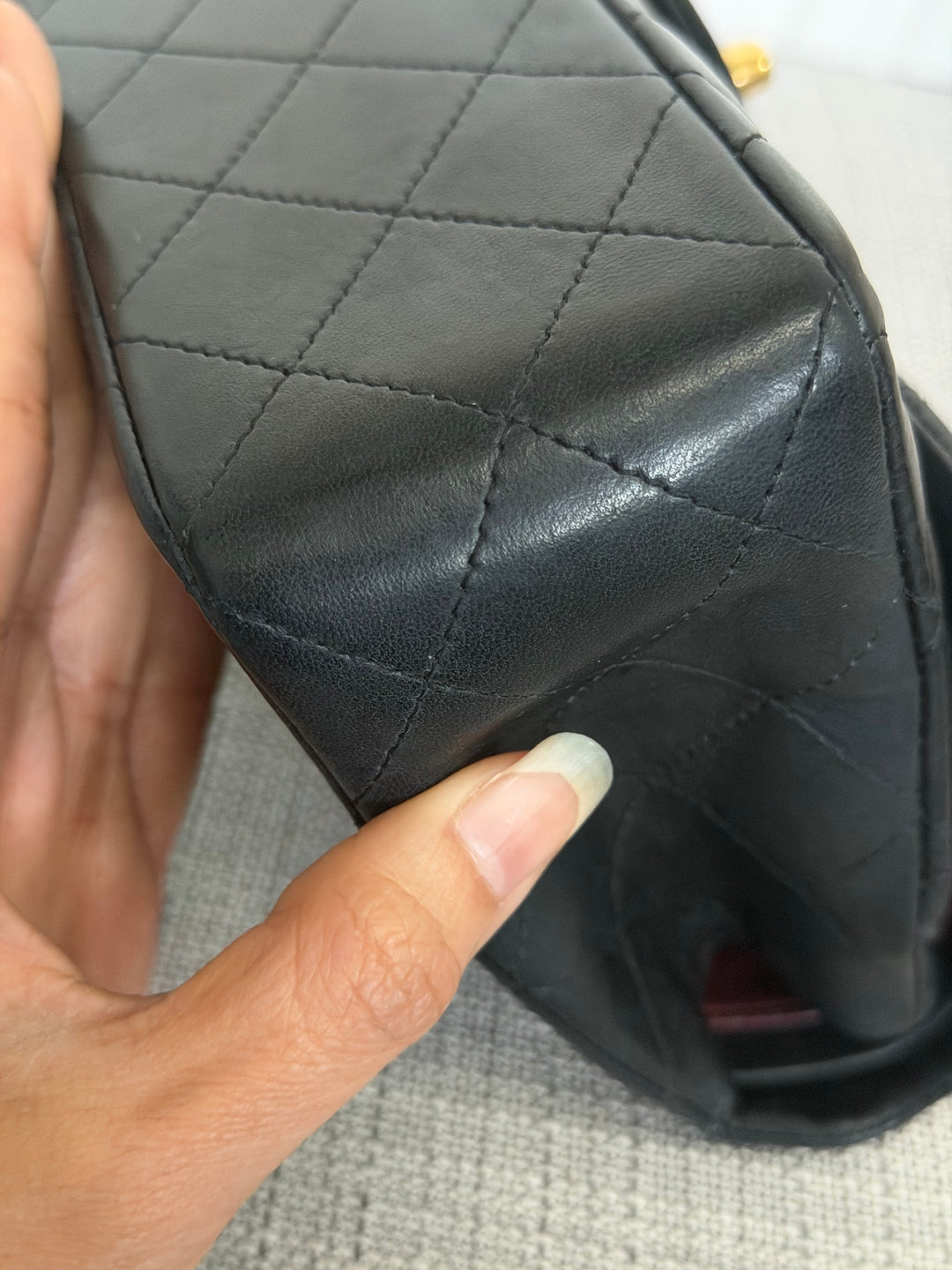 CHANEL series 11 Black Lambskin 24K GHW Vintage Small classic double flap bag 2007/2008