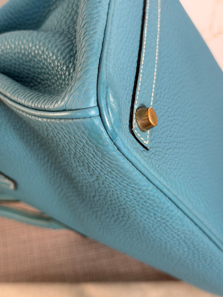 Hermes Birkin 30 in Bleu Jean Togo Leather GHW
