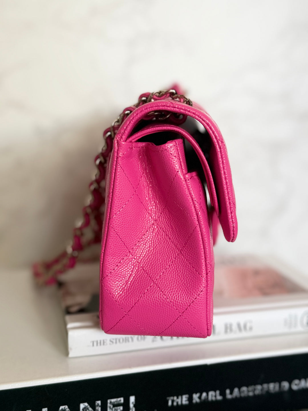 CHANEL 22P/K Hot Barbie Pink Caviar LGHW Small Timeless Classic Double Flap Bag 2022