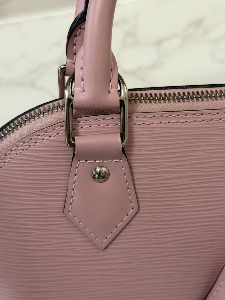 LOUIS VUITTON LV Alma BB in Rose Ballerine Epi Leather with Shiny Silver Hardware 2017