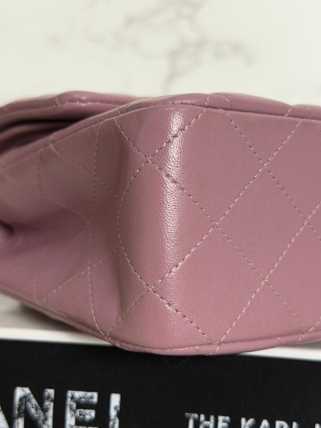 CHANEL series 21 Mauve Pink Purple Lambskin LGHW Medium ML Timeless Classic Double Flap Bag 2015