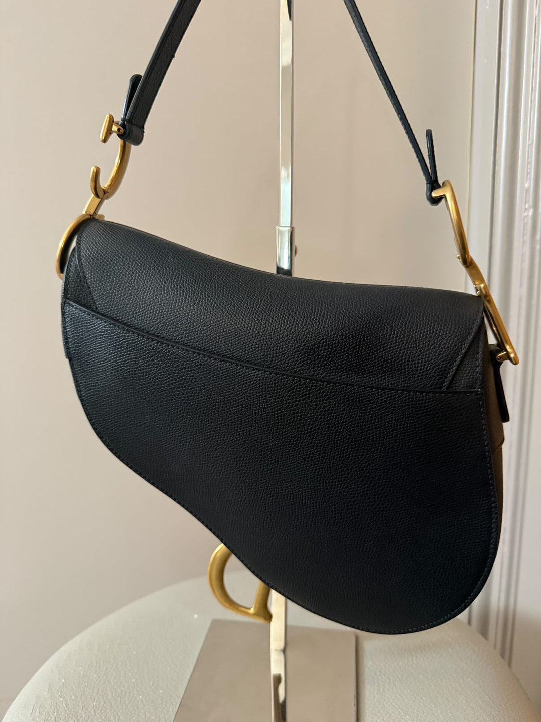 DIOR Saddle Flap Bag GHW Size Medium with Guitar Strap 2020